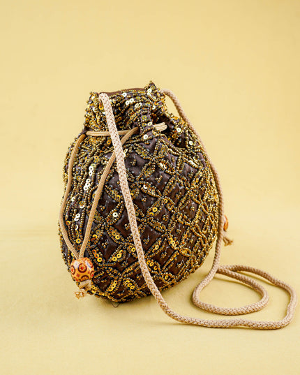 Potli Bag with Chamki Work - 8 inch - WBG2015