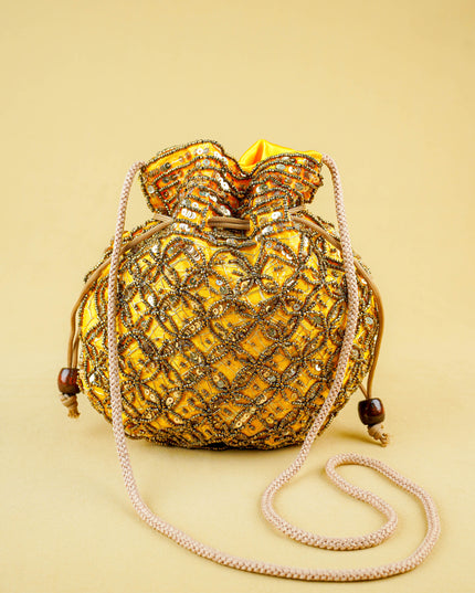 Potli Bag with Chamki Work - 8 inch - WBG2015