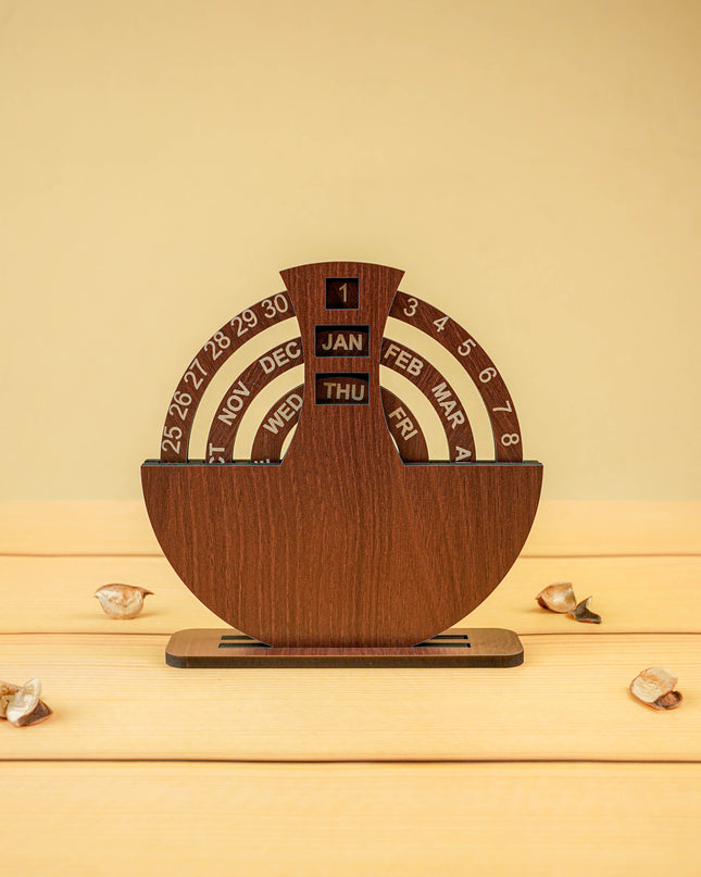 Wooden Desk Calendar - 6 inch - WBG2016