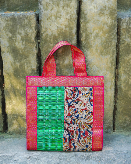 Kalamkari Korai Handbag - 8X8 inch - WBG2021