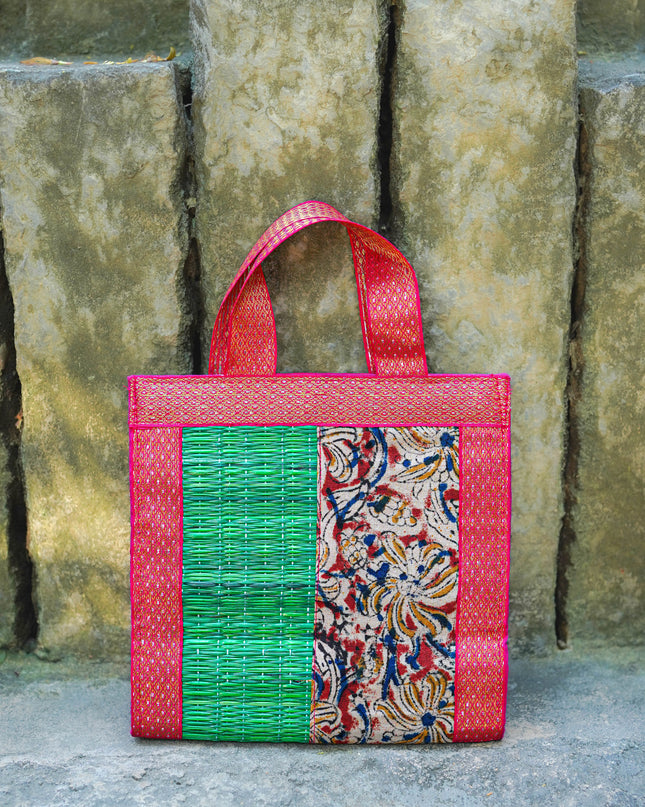 Kalamkari Korai Handbag - 8X8 inch - WBG2021