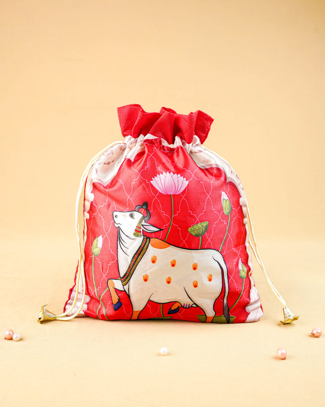 Pichwai String Bag - 11x9 inch - WBG2035