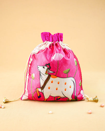 Pichwai String Bag - 11x9 inch - WBG2035