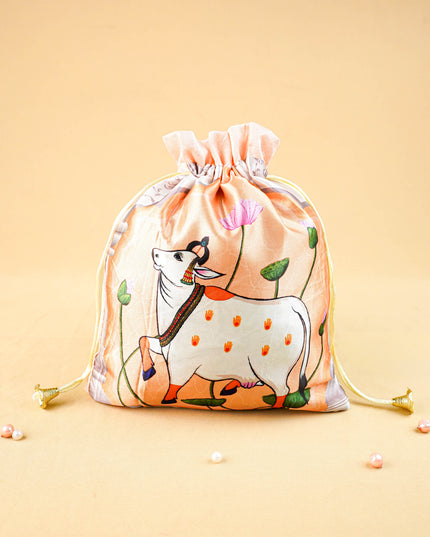 Pichwai String Bag - 11x9 inch - WBG2035