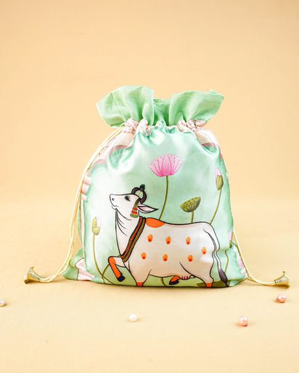 Pichwai String Bag - 11x9 inch - WBG2035