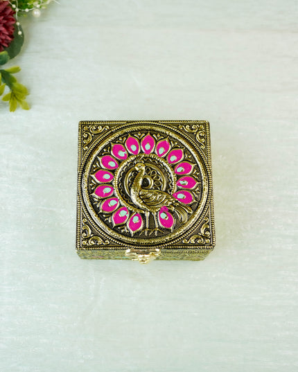 Jewel Box with Peacock Design - 4 inch - WBG2055