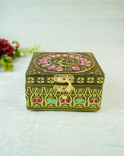 Jewel Box with Peacock Design - 4 inch - WBG2055