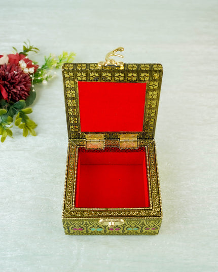 Jewel Box with Peacock Design - 4 inch - WBG2055