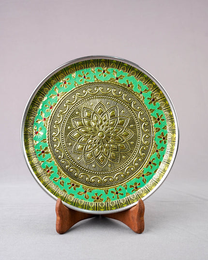 Meenakari Plate - Floral Design - 8 inch - WBG2059-5