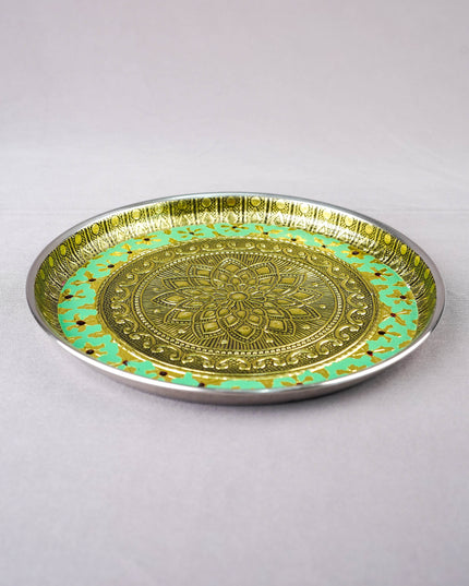 Meenakari Plate - Floral Design - 8 inch - WBG2059-5