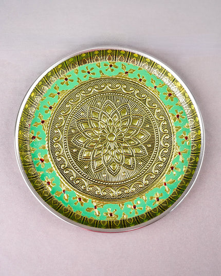 Meenakari Plate - Floral Design - 8 inch - WBG2059-5