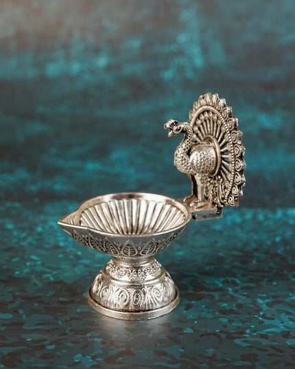 Zinc Alloy Annapakshi Diya - Antique - 3 inch - WBG2070-1