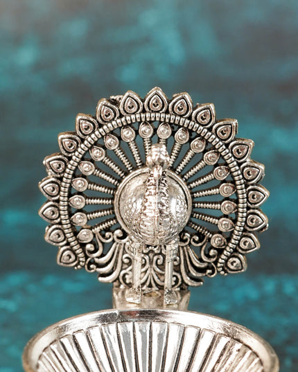 Zinc Alloy Annapakshi Diya - Antique - 3 inch - WBG2070-1