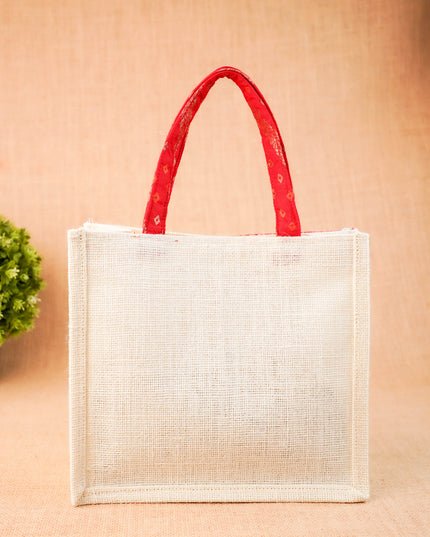 Jute Bag - Elephant Design - 9 inch - WBG2073