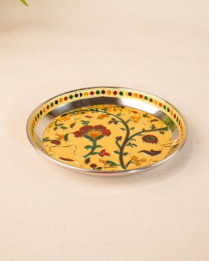 Floral Design - Plate - Gold - 7 inch - WBG2075-1