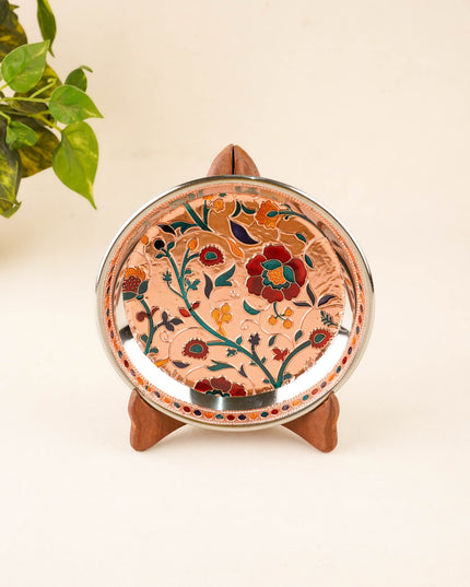 Floral Design - Plate - Copper - 7 inch - WBG2075-2