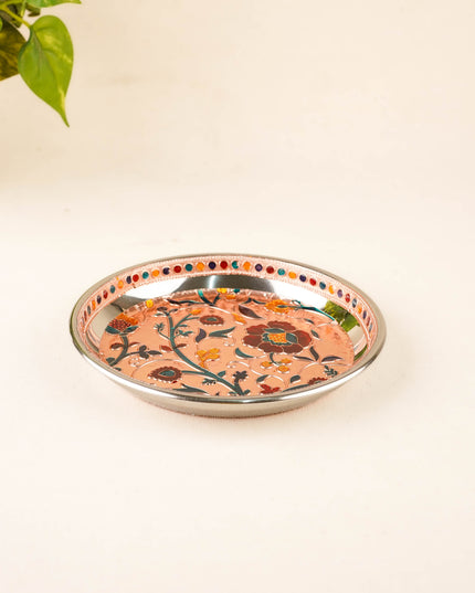 Floral Design - Plate - Copper - 7 inch - WBG2075-2