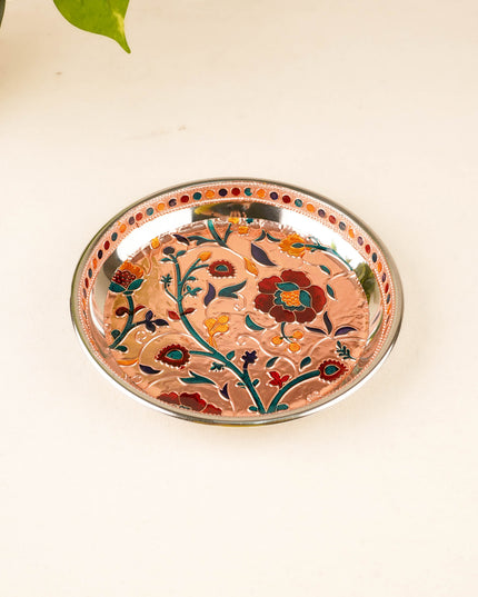 Floral Design - Plate - Copper - 7 inch - WBG2075-2