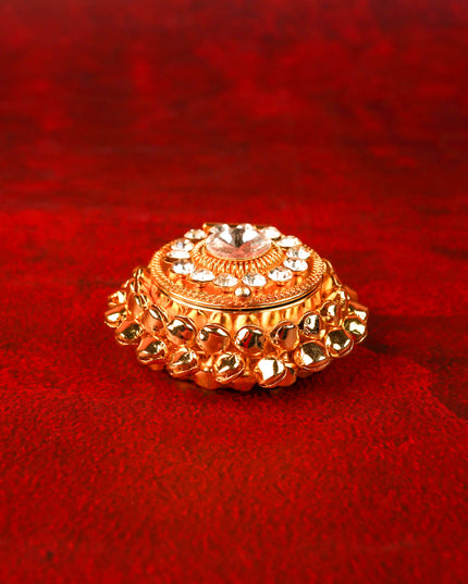 Designer Kumkum Holder - Gold - WBG2076-1