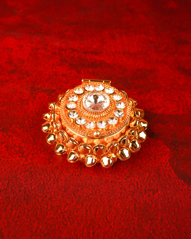 Designer Kumkum Holder - Gold - WBG2076-1