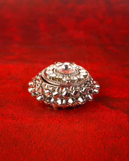 Designer Kumkum Holder - Silver - WBG2076-2
