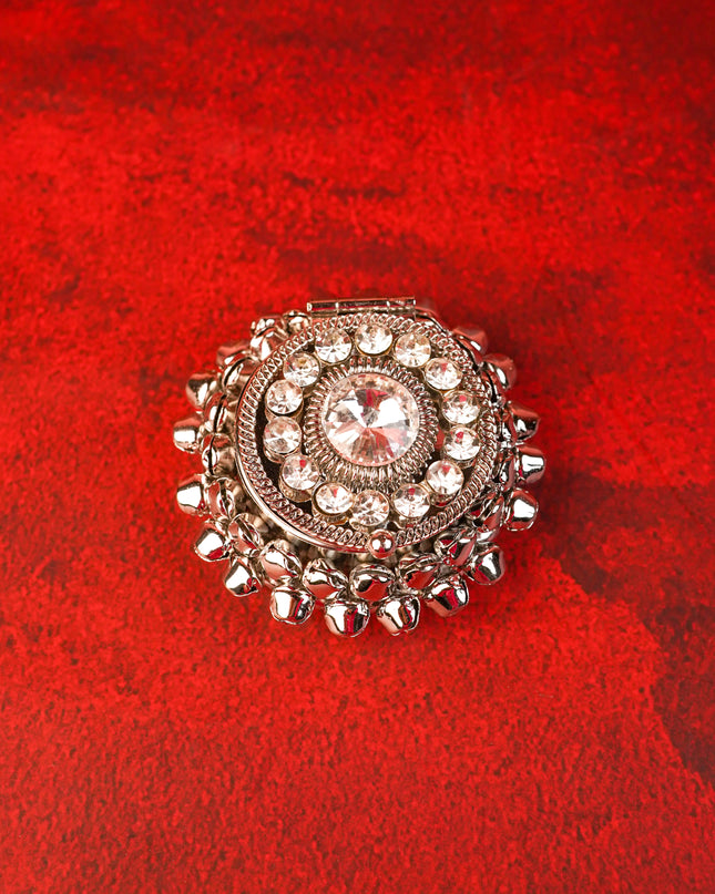 Designer Kumkum Holder - Silver - WBG2076-2