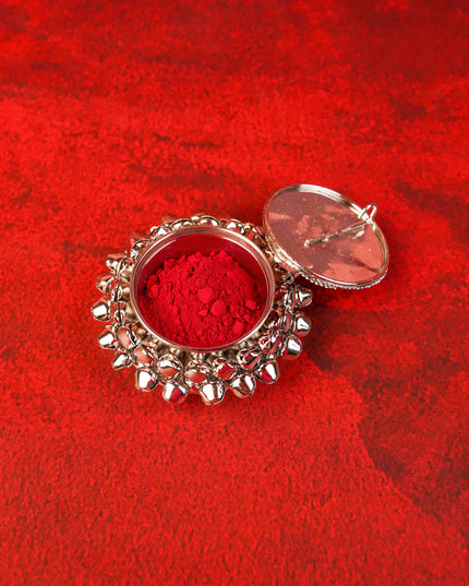 Designer Kumkum Holder - Silver - WBG2076-2