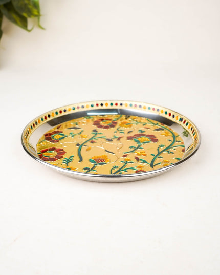 Floral Design - Plate - Gold - 9 inch - WBG2078-1