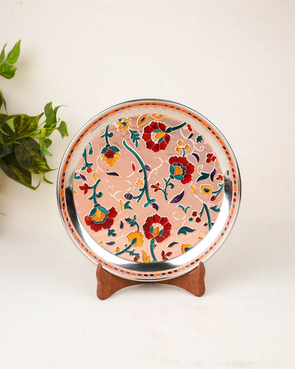 Floral Design - Plate - Copper - 9 inch - WBG2078-2