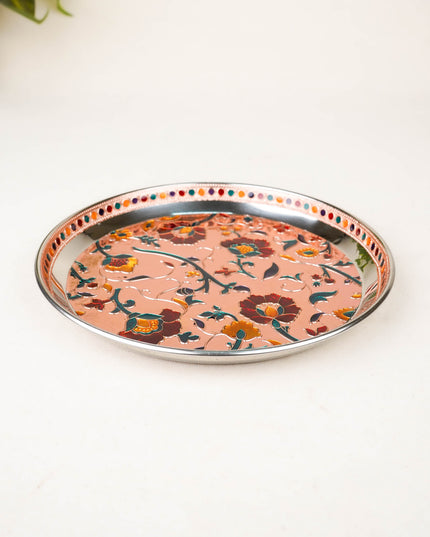 Floral Design - Plate - Copper - 9 inch - WBG2078-2
