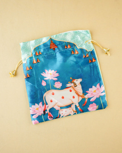 Pichwai String Bag - 10x8 inch - WBG2079-1