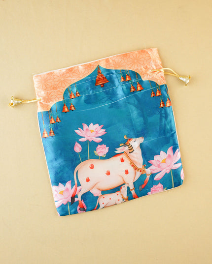 Pichwai String Bag - 10x8 inch - WBG2079-1