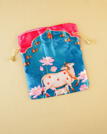 Pichwai String Bag - 10x8 inch - WBG2079-1