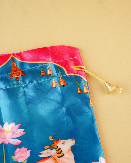 Pichwai String Bag - 10x8 inch - WBG2079-1