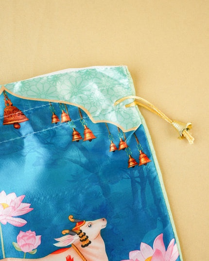 Pichwai String Bag - 10x8 inch - WBG2079-1