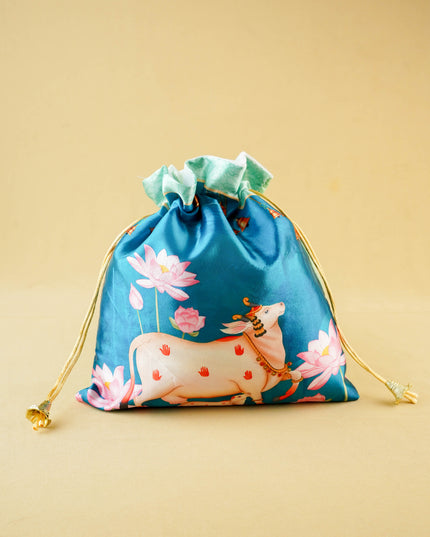 Pichwai String Bag - 10x8 inch - WBG2079-1