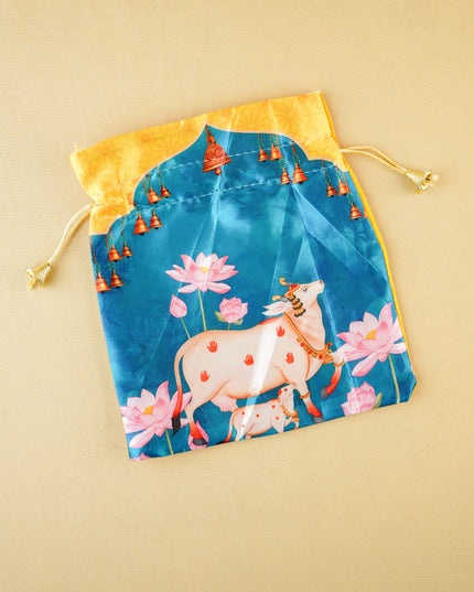 Pichwai String Bag - 10x8 inch - WBG2079-1