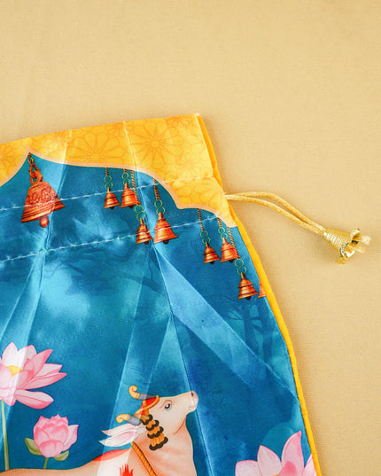 Pichwai String Bag - 10x8 inch - WBG2079-1
