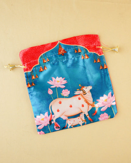 Pichwai String Bag - 10x8 inch - WBG2079-1