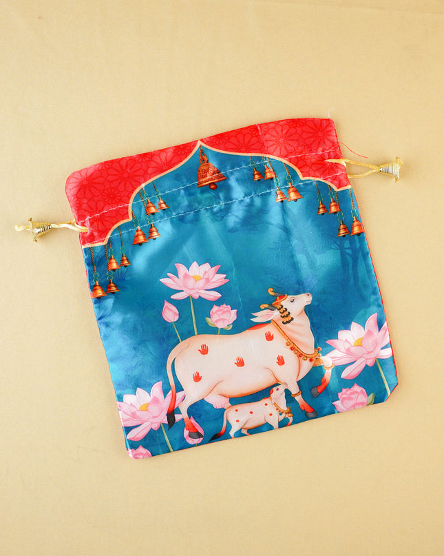 Pichwai String Bag - 10x8 inch - WBG2079-1
