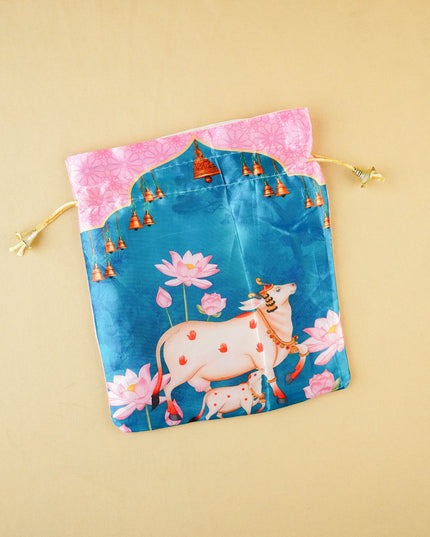 Pichwai String Bag - 10x8 inch - WBG2079-1