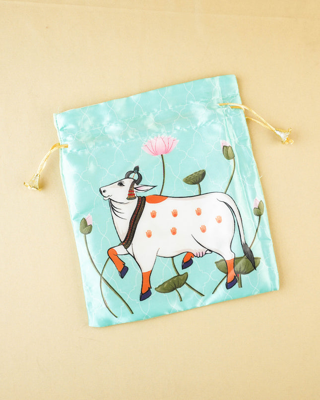 Pichwai String Bag - 10x8 inch - WBG2079-2