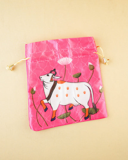 Pichwai String Bag - 10x8 inch - WBG2079-2