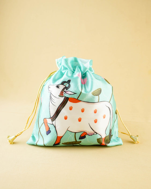 Pichwai String Bag - 10x8 inch - WBG2079-2