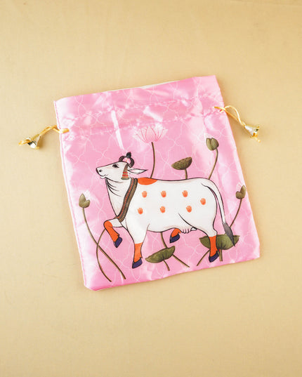 Pichwai String Bag - 10x8 inch - WBG2079-2