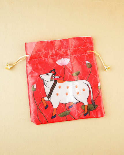 Pichwai String Bag - 10x8 inch - WBG2079-2