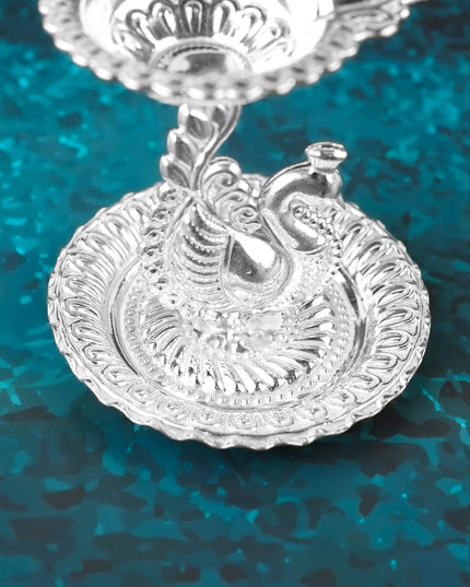 German Silver Annapakshi Diya - 2 inch - WBG2081