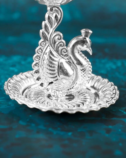 German Silver Annapakshi Diya - 2 inch - WBG2081