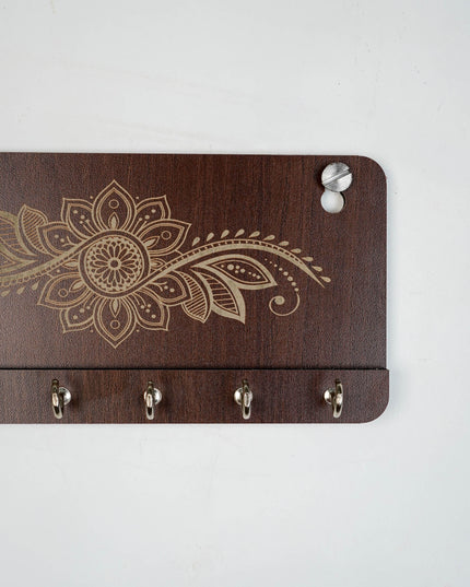 Key Hanger - Floral Design - 7x4 inch - WBG2082