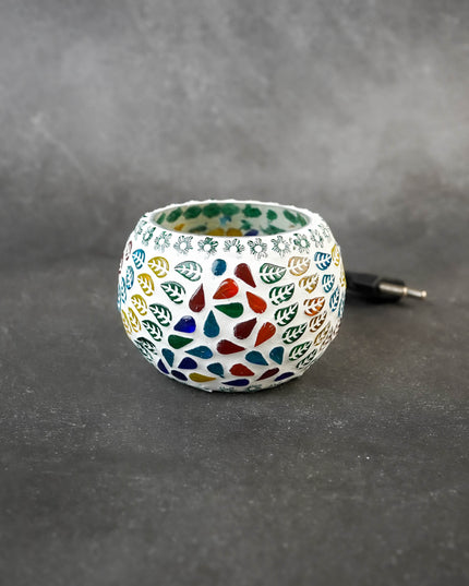 Cracked Mosaic Glass with Light - WBG2083